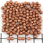 Tsjechisch facet rond 4 mm - matte metallic copper
